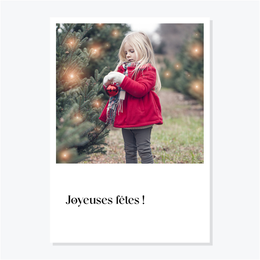 Carte de vœux de fin d'année personnalisable avec 2 photos
